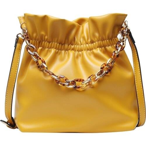 2020 New Fashion Women Shoulder Bags Crossbody Bags For Women Casual Bucket Bag Womens Bags Trendy PU Leather Shopping Bag