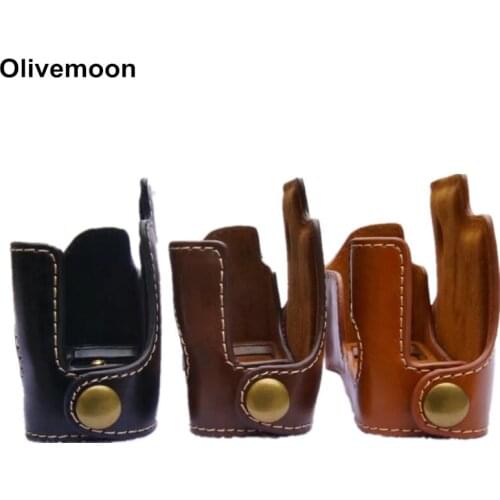 Battery Openning PU Leather Camera Case For Fujifilm Fuji XE3 X-E3 Camera Hald Body Cover With Strap