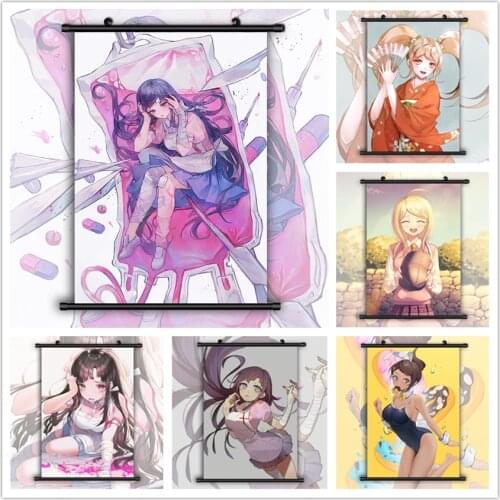 Danganronpa Tsumiki Mikan Akamatsu Kaede HD Print Wall Poster Scroll