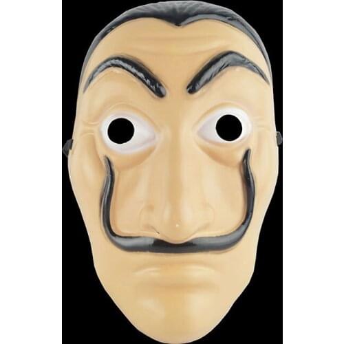 5pcs/lot Dali Plastic Mask Paper House La Casa De Papel Cosplay Decoration Masquerade Halloween Funny Tools New