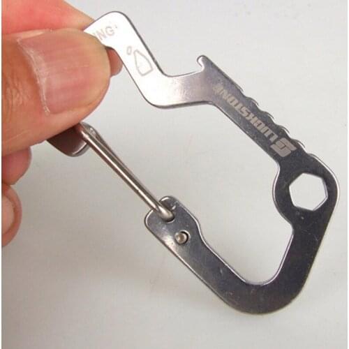 Outdoor Backpack Keychain Aluminium Alloy D Shape Buckle Carabiner Survial Key Chain Climb Hook Clip for Climbing