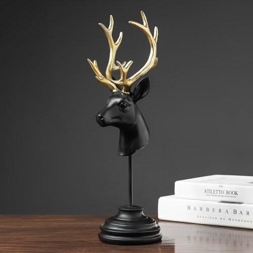 Deers Sculpture Resin Deer Statue Nordic Decoration Home Decor Statues Deer Figurines Modern Decoration Deers Tabletop Ornament