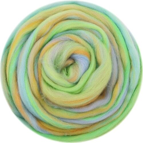 Blended Roving 50g, Needle Felting Wool, Hand Dyed Wool Top, Merino Mixed Natural Wool Roving for Needle Felting Kits (03)