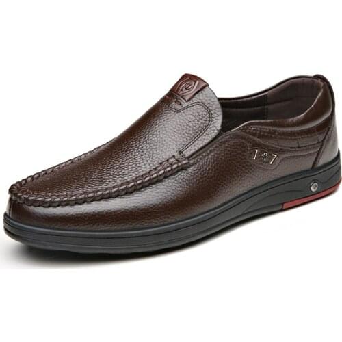 Genuine Leather Mens Casual Shoes Big Size 38-48 Loafer Design Driving Men Flat Footwear Slip On Mens Moccasin Shoes