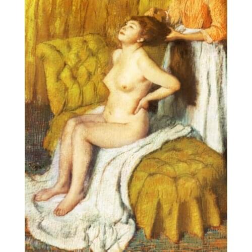 High quality Oil painting Canvas Reproductions Woman Having Her Hair Combed (1895) By Edgar Degas hand painted