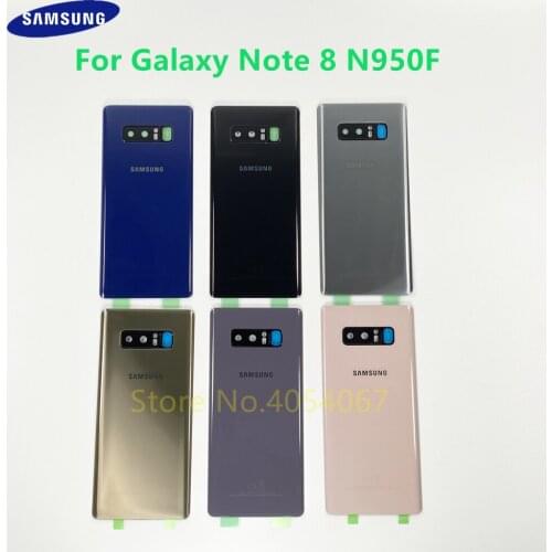 For SAMSUNG Galaxy Note 8 N950 N950F N950A N950U Back Case Battery Cover Glass Rear Door Housing With Camera Lens Replacemet