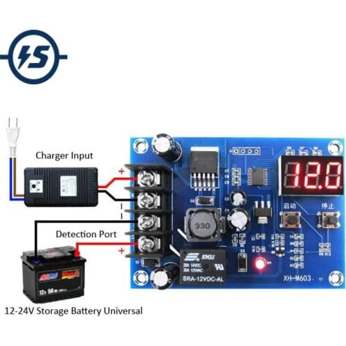 XH-M603 Battery Protection Board Charging Control Module 12-24V Storage Lithium Charger Control Switch