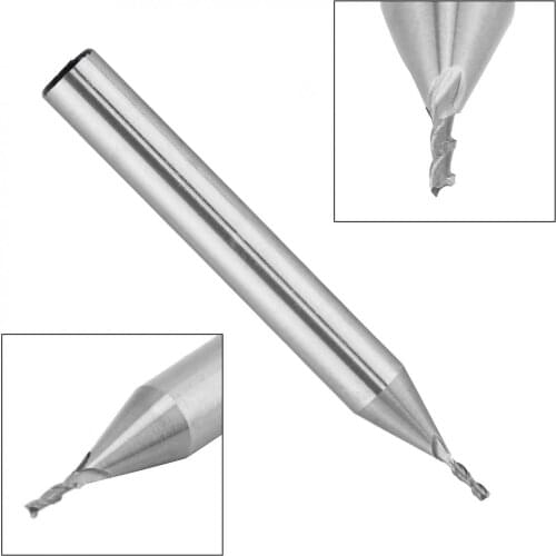 1 pcs HSS 2 Flute End Mill Cutter 1mm-8mm CNC Straight Shank Milling Woodworking Tool End Mill Router Bit CNC Mold Processing