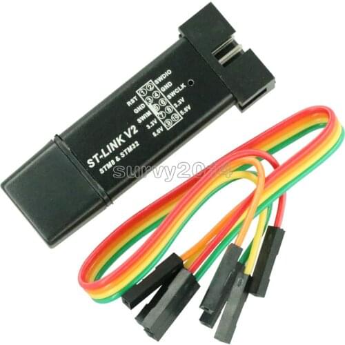 1PCS ST LINK Stlink ST-Link V2 Mini STM8 STM32 Simulator Download Programmer Programming With Cover A41