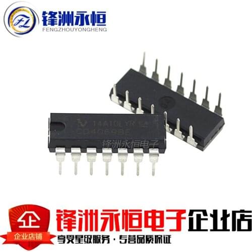 10PCS CD4069UBE DIP14 CD4069U DIP CD4069 DIP-14 CD4069BE new and original IC