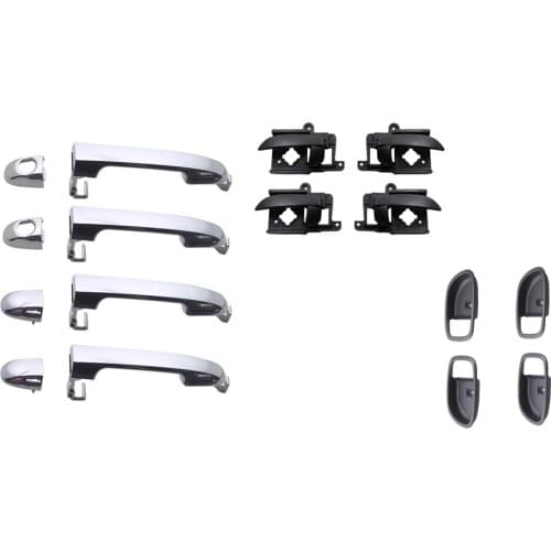 12PCS SET OUT BLACK INTERIOR DOOR HANDLE WITH CASE FOR HYUNDAI ELANTRA 2007-2010 2007 2008 2009 2010 82610-2H000 82620-2H000