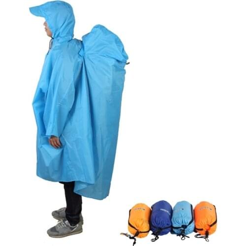 2021 Backpack Cover One-piece Raincoat Poncho Rain Cape Outdoor Hiking Camping Raincoat Jackets Unisex New