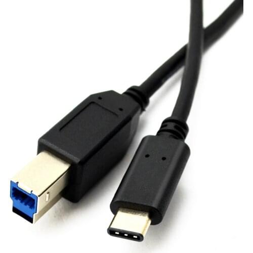 3ft USB-C USB 3.1 C Type Connector to USB 3.0 B Type Male Data Cable for Mac Pro Dell Cell Phone & Printer&Hard Disk 1m