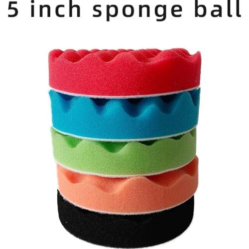 5pcs 5/ Inch Buffing Sponge Polishing Pad Hand Tool sponge polishing wheel For Car Polisher Compound Polishing