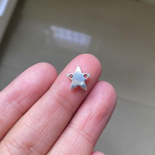 60pcs 11x10mm Star Connector Pendants Charms Jewelry Making DIY Mens WomenNecklace Bracelet Handmade Crafts Accessories