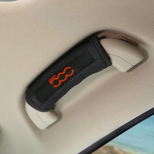 Car interior Car roof handle plush protective cover for Fiat 500 Abarth Accessories Car Styling