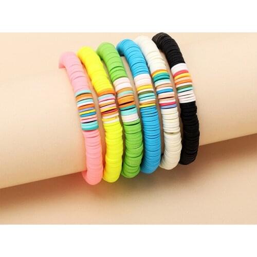 Bracelet for Women 2021 armbanden voor vrouwen Fashion Elastic Soft Clay Friendship Bracelet pulseras mujer bijoux femme