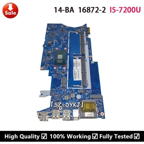 For HP Pavilion X360 14-BA laptop motherboard 16872-2 448.0C204.0021 i5-7200U 923690-001 926323-001 923690-601 Mainboard