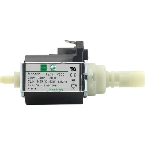 OED P500 63W AC 230V 60HZ Water Solenoid Pump Electromagnetic Pump for Coffee machines, Floor cleaning machine, Ironing station