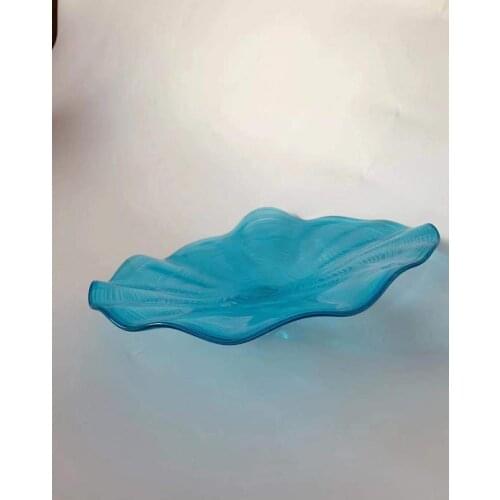Hot Sale Handmade Blown Glass Art Flower Plates Fancy Blown Murano Glass Wall Plates