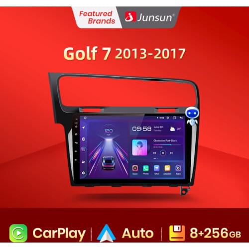 Junsun Android 10.0 2G+32G For Volkswagen Golf 7 2013-2017 Auto Car Radio Stereo Player Bluetooth GPS Navigation No 2din dvd