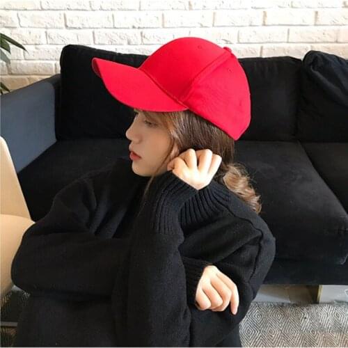 Popular Hot ~Spring Summer Solid Color Running Casual Cap Male Female Korean Version Outdoor Sunscreen Sunshade Bending Cap