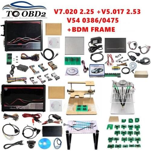 Online Red PCB EU V5.017 SW2.53 V7.020 SW2.25 LED BDM Frame BDM Probe 22pcs BDM100 Fgtech V54 Galletto 2 0386/0475