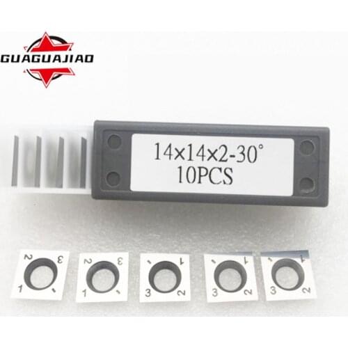 Guaguajiao Woodworking Spiral Blade Tungsten Steel Alloy Blade Flat Planer Press Planer Spiral Blade TCT Alloy Blade 14 * 14mm