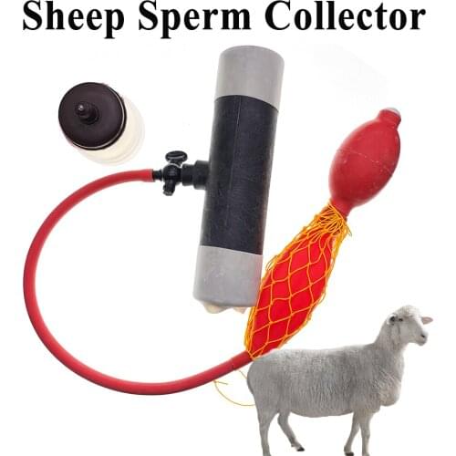 1SET Sheep Semen Collection Kit Goat Sperm Collector Artificial Insemination Plastic Rubber Inner Tube Veterinary Farming Tools
