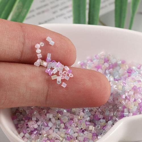 New!! 2000Pcs/Bag 0/15 Cream Czech Glass Tube Seed Beads 1.5mm Mini Seedbeads Pearls For Craft Women Garments Accessories