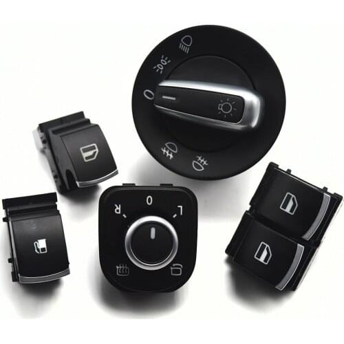 Window Mirror Headlight Fuel Control Switch For VW Passat B6 Golf MK5 6 R32 GTI MK5 Rabbit Tiguan 5K3959857 1KD959833 5ND941431A