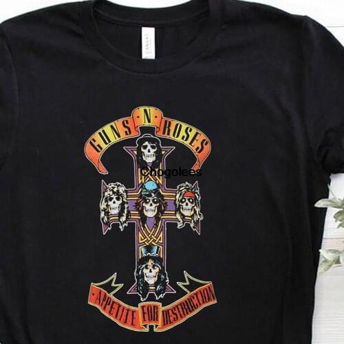 Guns and Roses Shirt Gun N' Roses Shirt Skull Music Lovers Gift Idea Gift for Women and Men Quarantine Gifts