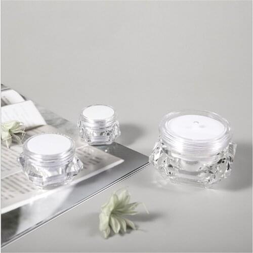5g 10g 15g Plastic Jar Clear Plastic Pot for Nail Art Glitters Mini Small Make Up Cream Cosmetic Container Dropshipping