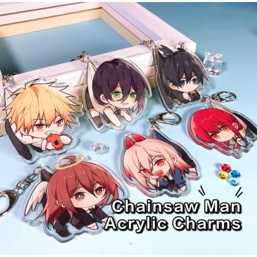 Chainsaw Man Hanging Collection Acrylic Keychain Charm Japan Anime Cosplay Keychain Kawaii Double Sides Print Gift Dropshipping