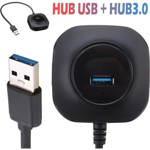 Portable Adapter Compatible for Notebook Computer 4 Multi Ports USB 3.0 Hub Splitter Super Speed Mini Expansion Adapter for PC