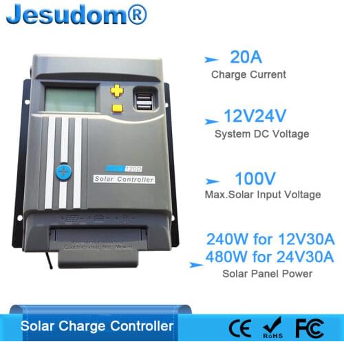 LCD Display 20A MPPT 12V/24V Solar Panel Battery Regulator Charge Controller without Any Logo On Surface MPPT120D Wholesales