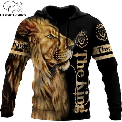Beautiful Animal The King lion 3D Printed Unisex Deluxe Hoodie Men Sweatshirt Zip Pullover Casual Jacket Tracksuit KJ0304