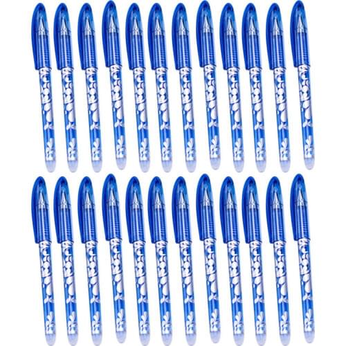 24Pcs/36Pcs/48Pcs Erasable Gel Pen 0.5mm Washable Handle Office School Writing Stationery Blue Black Ink Erasable Pen Refill Rod