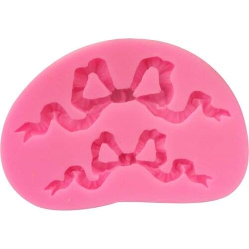 Bow Knot Shaped Silicone Cake Mold Ribbon lace Sugar Craft Fondant Cake Decoration Mold Pastry Tools Kitchen Baking Mold