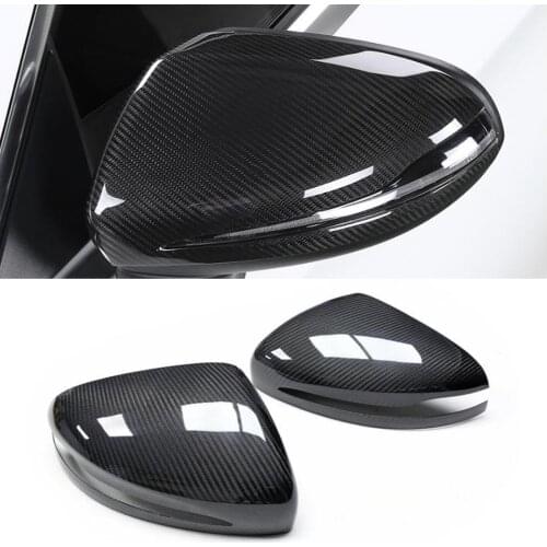 LHD Replacement Real Carbon Fiber Rear View Side Mirror Cover For Mercedes Benz W205 W213 X253 C253 S63 AMG W222