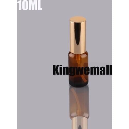 300pcs 10ml Glass Perfume Fragrance Oil Atomizer spray Bottle / glass bottle spray with alumite Cap QCB17