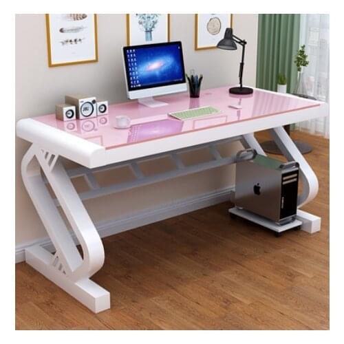 Computer desk desktop home toughened glass desk office desk modern simple desk learning to write computer desk