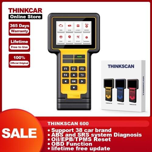 THINKCAR Thinkscan 600 Car Diagnostic Tool OBD2 Code Reader ABS/SRS Car Scanner Oil/TPMS/Brake Reset Scanner Automotivo