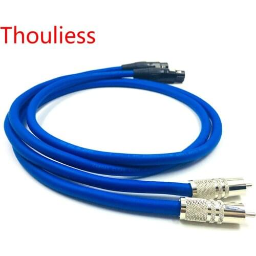 Thouliess Rhodium plated RCA Male to XLR Female Balacned Audio Interconnect Cable XLR to RCA Cable with CARDAS Clear-Light-USA
