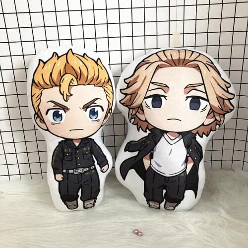 Tokyo Revengers Back Cushion Doll Cute Manjiro Sano Ken Ryuguji Hanagaki Takemichi Stuffed Throw Pillow Toy Nice Gifts Size 43cm