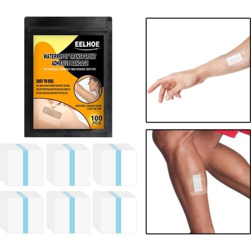 Waterproof Transparent Film Dressing 10x10cm Adhesive Wound Cover Bandage Barrier Protective Skin Patch for Showering