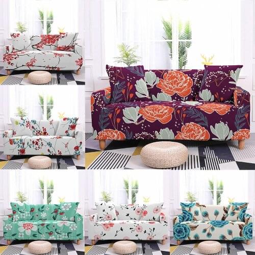 Women Fashion Beautiful Flower Pattern All Inclusive Elastic Sofa Cover Soft Couch Slipcovers 9 Colors 1-4 Seaters