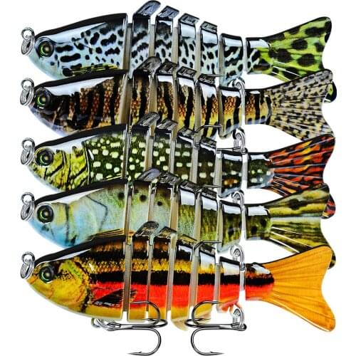1Pcs Sinking Wobblers Fishing Lures Multi Jointed Hard Artificial Bait Pike/Bass Fishing Lure