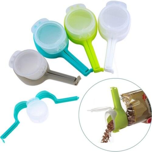 Food Storage Bag Sealing Clip Pourable Plastic Cap Sealing Clip Preserve Reusable Snack Candy Storage Kitchen Accessories 1PC