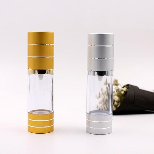 15ml 30ml 50ml 5pcs free shipping empty transparent AS airless bottle lotion/emulsion airless pump vacuum refillable bottles